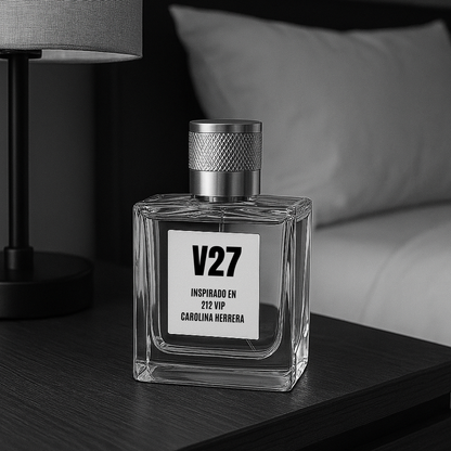 Fragancia V27: Inspiracion 212 VIP Men – Carolina Herrera.